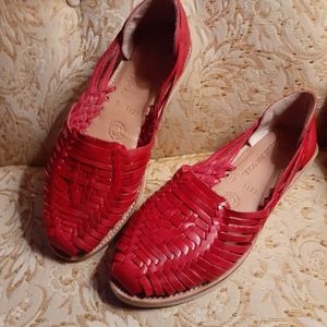 NWOT Red Mexican Sole Sandals.